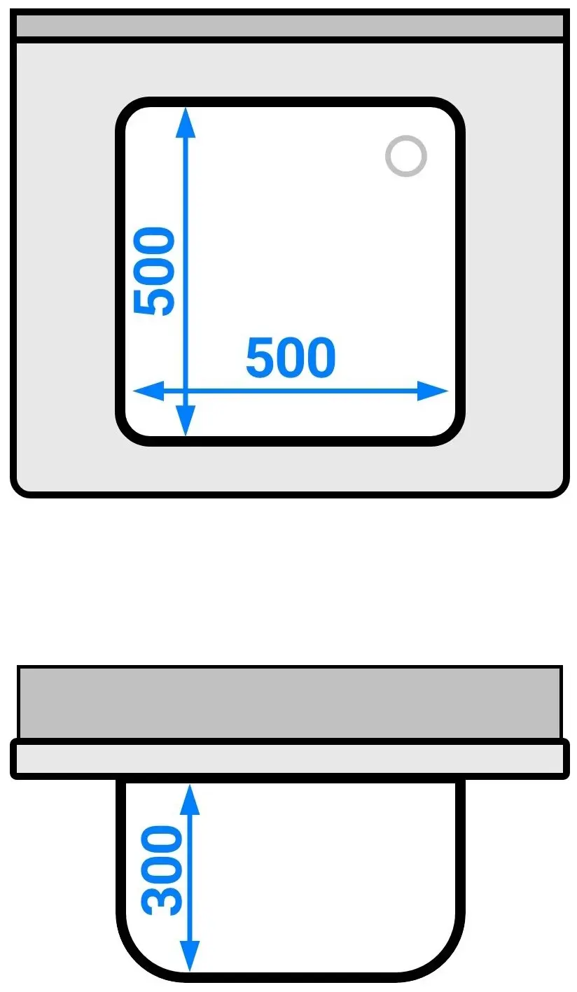 Стол-тумба с мойкой GGM Gastro SSK87BM1 (Inox) - 6