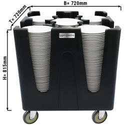 Тележка для транспортировки тарелок GGM Gastro TSRU4 (Black) Thumb