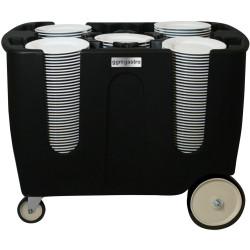 Тележка для транспортировки тарелок GGM Gastro TSRU6 (Black) Thumb