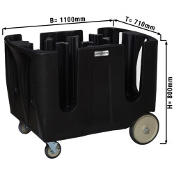 Тележка для транспортировки тарелок GGM Gastro TSRU6 (Black) Thumb