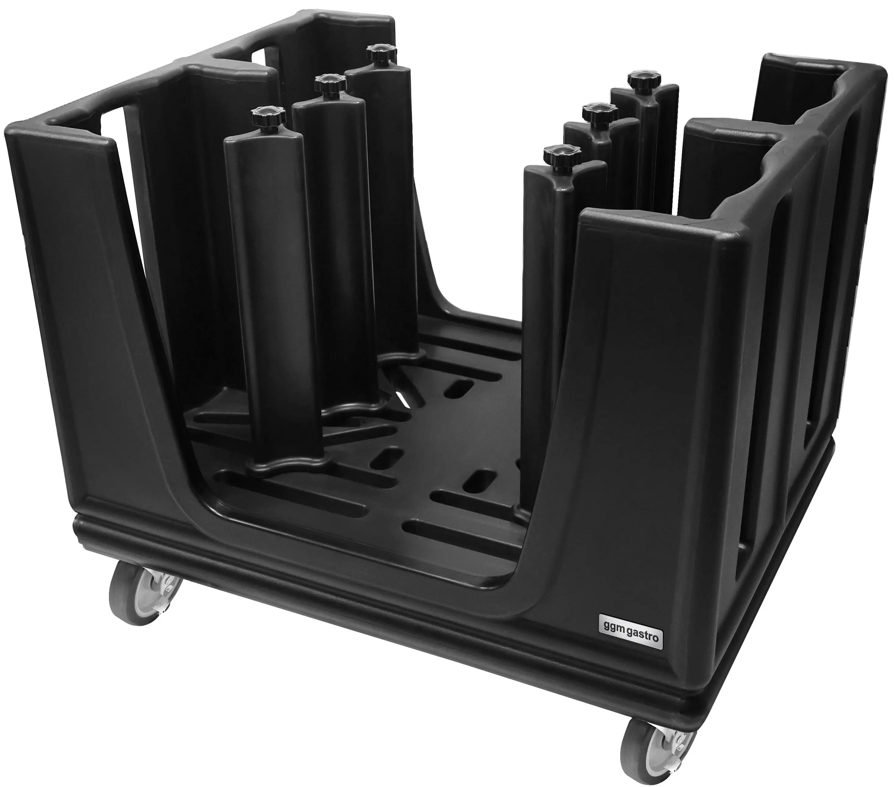 Тележка для транспортировки тарелок GGM Gastro TSU400 (Black) - 3