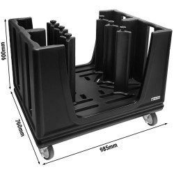 Тележка для транспортировки тарелок GGM Gastro TSU400 (Black) Thumb