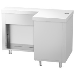 Угловой кассовый прилавок GGM Gastro Kopenhagen BVI800-KL-N (Inox) Thumb