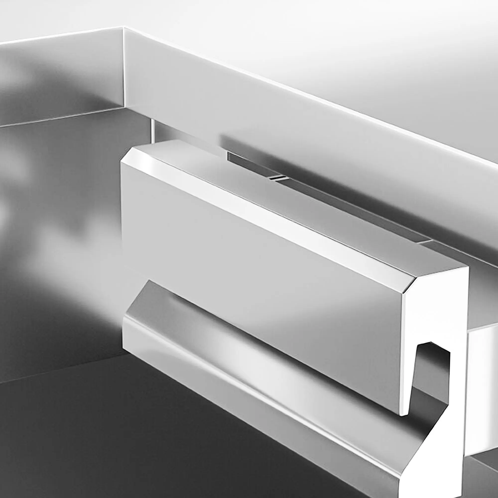 Угловой кассовый прилавок GGM Gastro Kopenhagen BVI800-KL-N (Inox) - 3