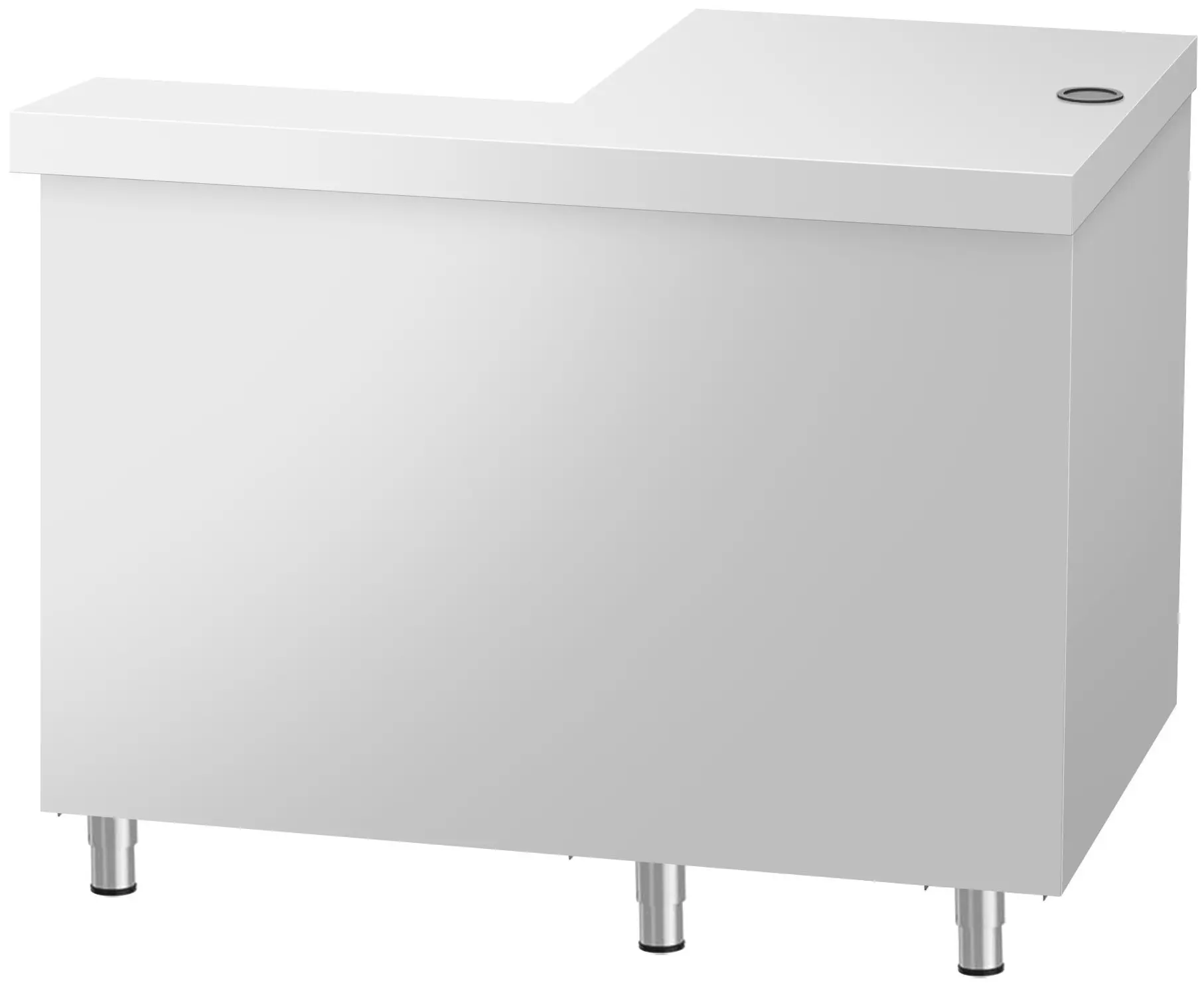 Угловой кассовый прилавок GGM Gastro Kopenhagen BVI800-KR-N (Inox) - 2