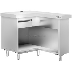 Угловой кассовый прилавок GGM Gastro Kopenhagen BVI800-KR-N (Inox)