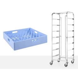 Тележка для перевозки корзин посудомоечных машин Hendi 810583 (Inox) Thumb