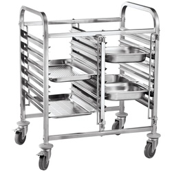 Carucior pentru transportul recipientelor Hendi 810569 (Inox)