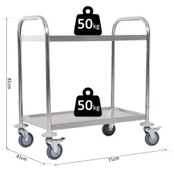 Carucior de servire Homcom 801-076 (Inox) Thumb
