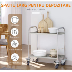 Carucior de servire Homcom 801-076 (Inox) Thumb