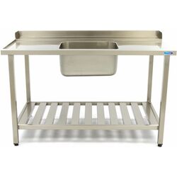 Masa de intrare pentru masina de spalat vase Maxima 09201034 1200x750mm Left (Inox)