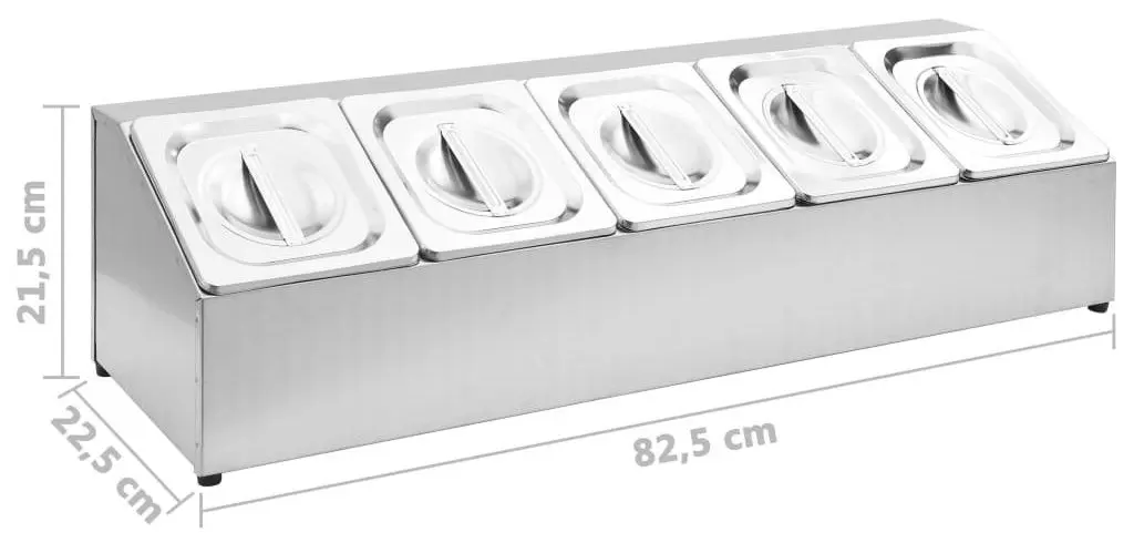 Container gastronorm VidaXL 51222 (Inox)