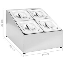 Гастроемкость VidaXL 51223 (Inox) Thumb