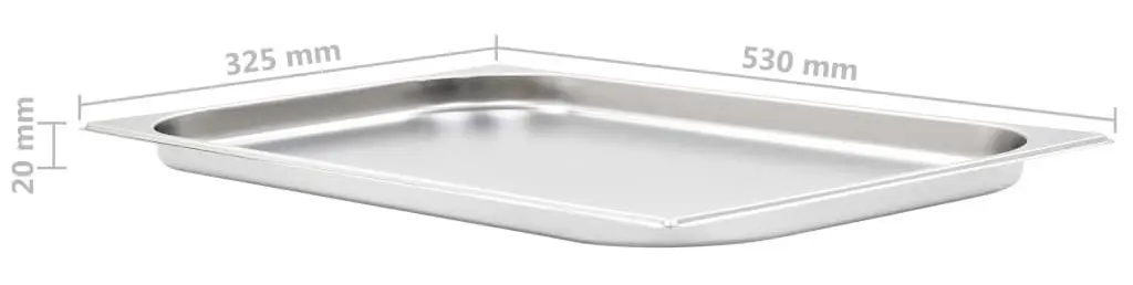 Set de recipiente gastronorm VidaXL 50878 1/1 4pcs (Silver)