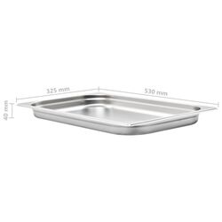 Set de recipiente gastronorm VidaXL 50879 1/1 4pcs (Silver) Thumb