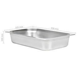 Set de recipiente gastronorm VidaXL 50881 1/1 4pcs (Silver) Thumb