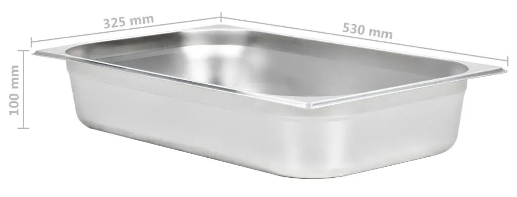 Set de recipiente gastronorm VidaXL 50881 1/1 4pcs (Silver) - 8
