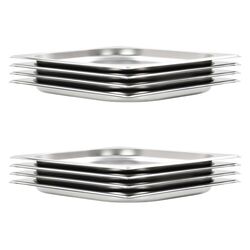 Set de recipiente gastronorm VidaXL 50885 1/2 8pcs (Silver)