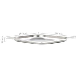 Set de recipiente gastronorm VidaXL 50885 1/2 8pcs (Silver) Thumb