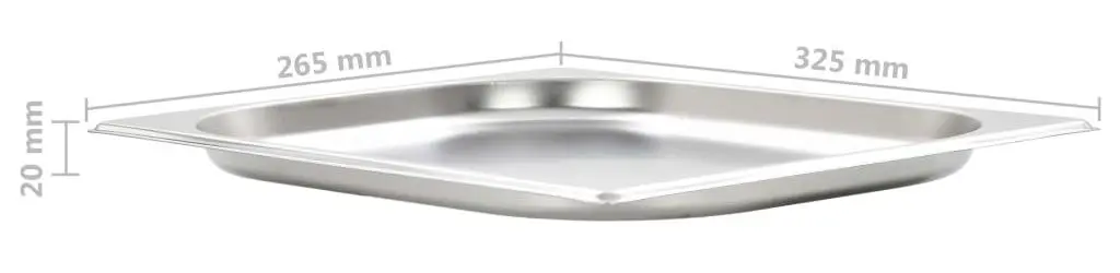 Set de recipiente gastronorm VidaXL 50885 1/2 8pcs (Silver) - 8