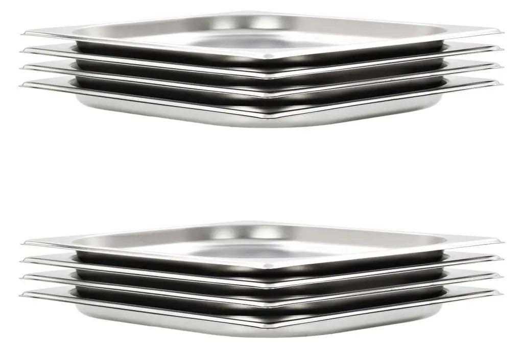Set de recipiente gastronorm VidaXL 50885 1/2 8pcs (Silver)