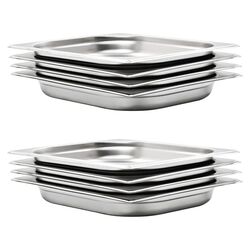 Set de recipiente gastronorm VidaXL 50886 1/2 8pcs (Silver)