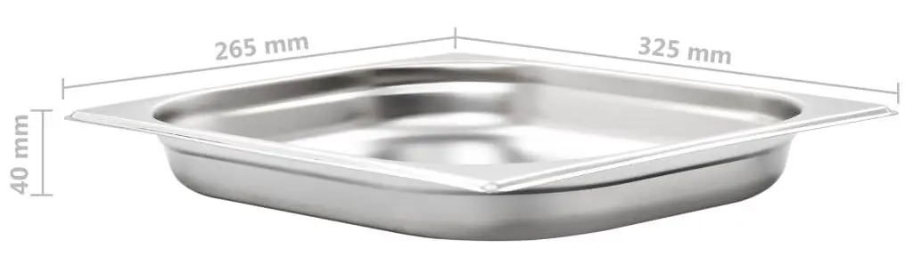 Set de recipiente gastronorm VidaXL 50886 1/2 8pcs (Silver) - 8