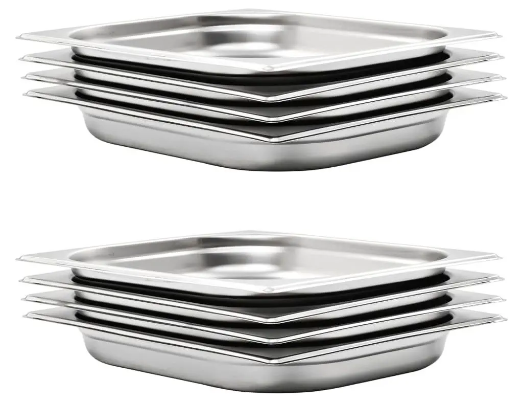 Set de recipiente gastronorm VidaXL 50886 1/2 8pcs (Silver)