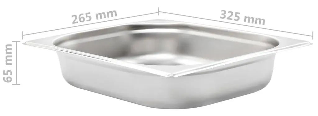 Набор гастроемкостей VidaXL 50887 1/2 4pcs (Silver)