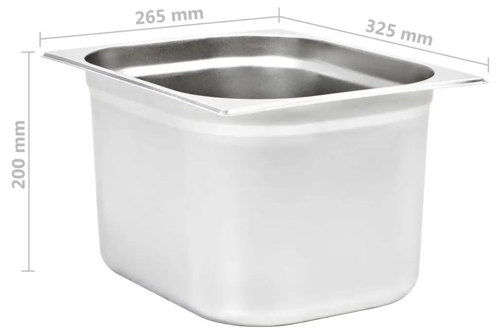 Набор гастроемкостей VidaXL 50890 1/2 2pcs (Silver)