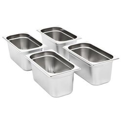 Set de recipiente gastronorm VidaXL 50896 1/3 4pcs (Silver) Thumb
