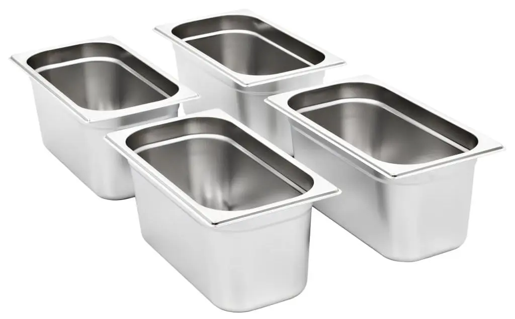 Set de recipiente gastronorm VidaXL 50896 1/3 4pcs (Silver)