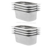 Set de recipiente gastronorm VidaXL 50902 1/4 8pcs (Silver)