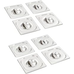 Set capace pentru recipiente gastronormice VidaXL 50910 1/6 8pcs (Silver)