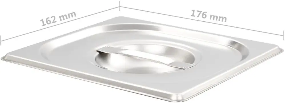 Set capace pentru recipiente gastronormice VidaXL 50910 1/6 8pcs (Silver)