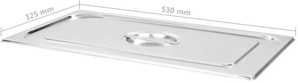 Set capace pentru conteiner gastronom VidaXL 50884 (Inox)