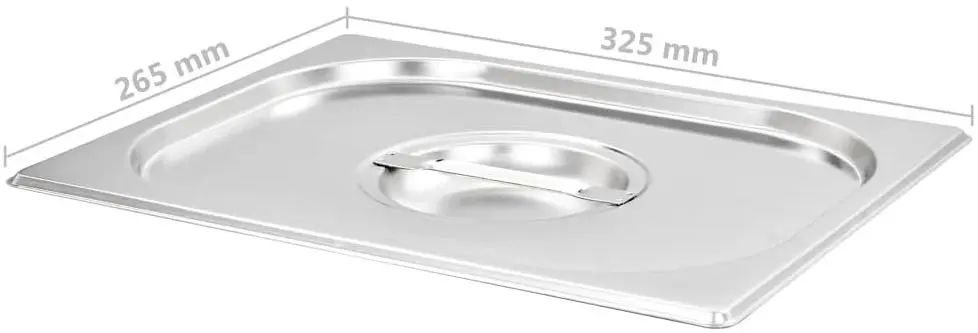Set capace pentru conteiner gastronom VidaXL 50891 (Inox)