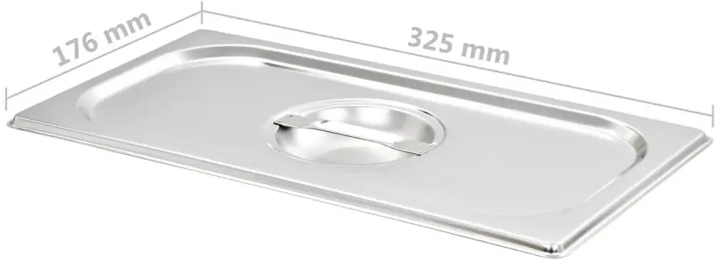 Set capace pentru conteiner gastronom VidaXL 50898 (Inox)