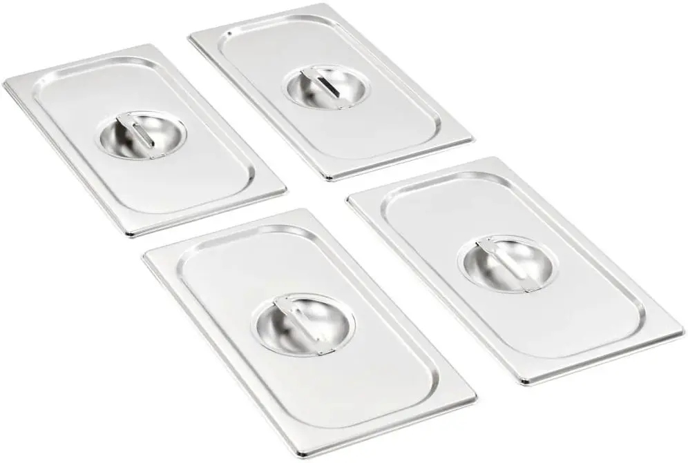 Set capace pentru conteiner gastronom VidaXL 50898 (Inox)