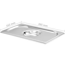 Набор крышек для гастроёмкости VidaXL 50905 (Inox) Thumb