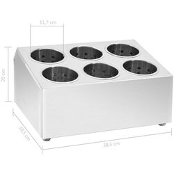 Подставка для столовых приборов VidaXL 51230 (Inox) Thumb