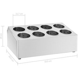 Suport de tacamuri VidaXL 51231 (Inox) Thumb