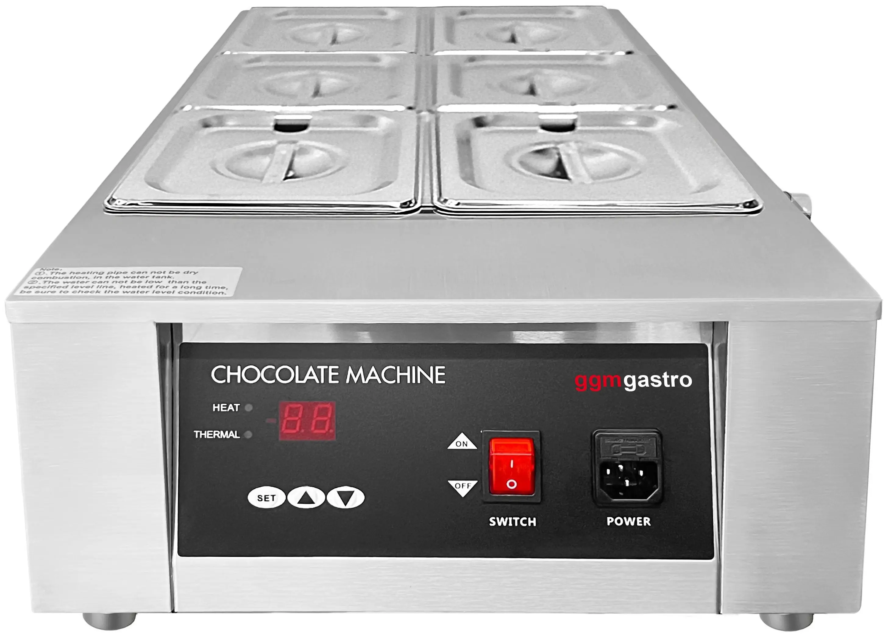 Аппарат для плавления шоколада GGM Gastro SSGK6 (Inox/Black) - 2