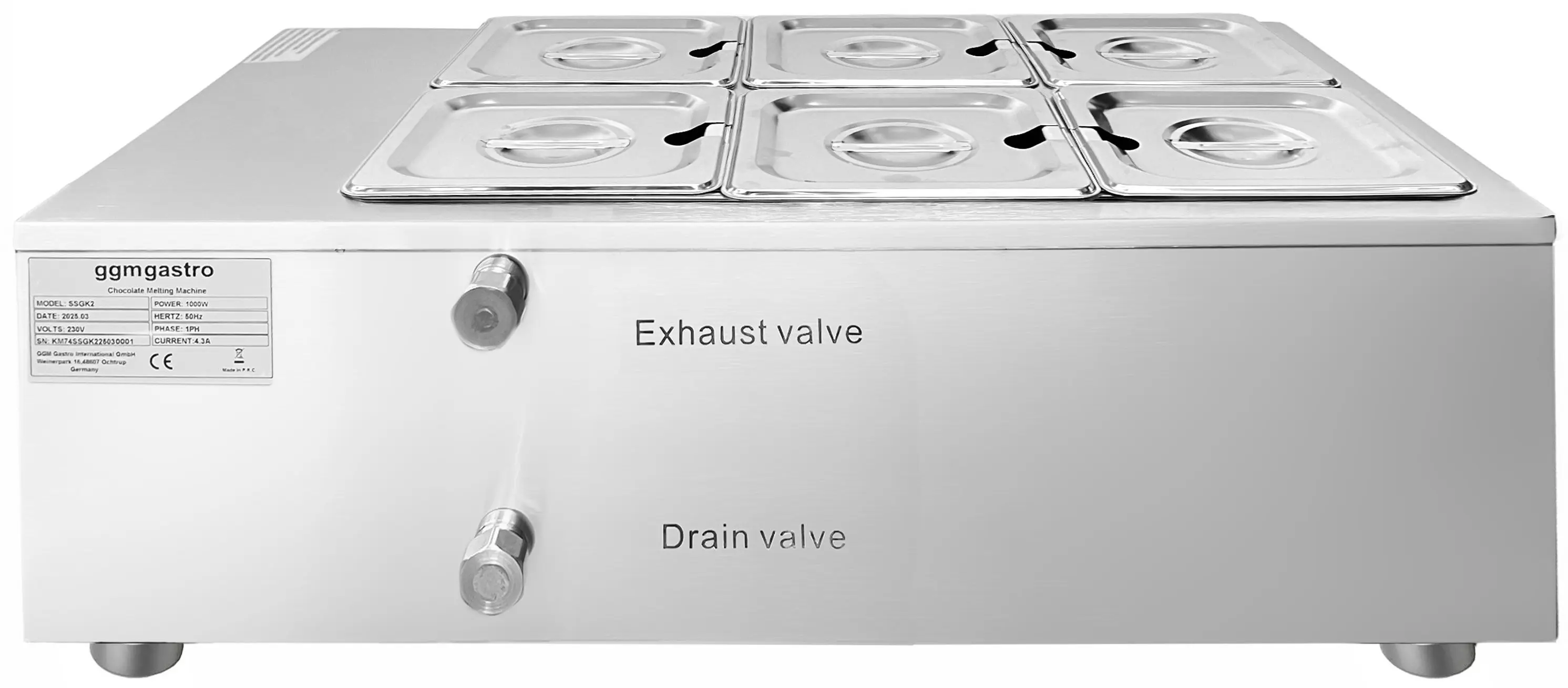Аппарат для плавления шоколада GGM Gastro SSGK6 (Inox/Black) - 4
