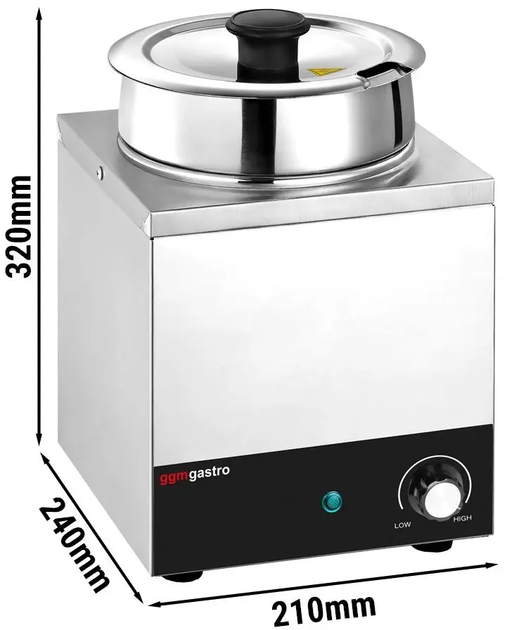 Marmita pentru supă GGM Gastro BHPV35-1 (Inox/Black) - 8