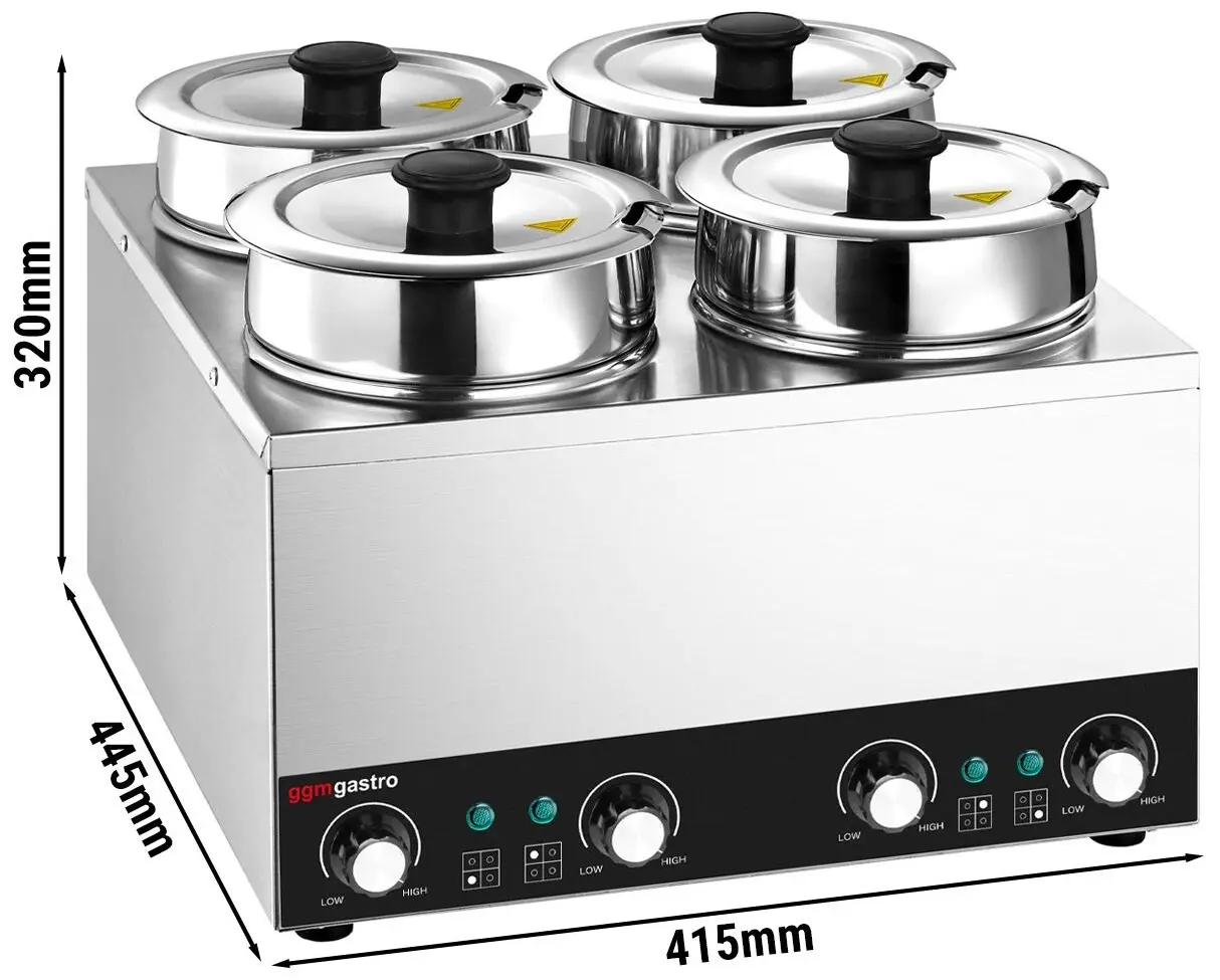 Marmita pentru supe GGM Gastro BHPV35-4 (Inox) - 7