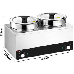 Marmita pentru supe GGM Gastro BHPV65-2 (Inox/Black) Thumb