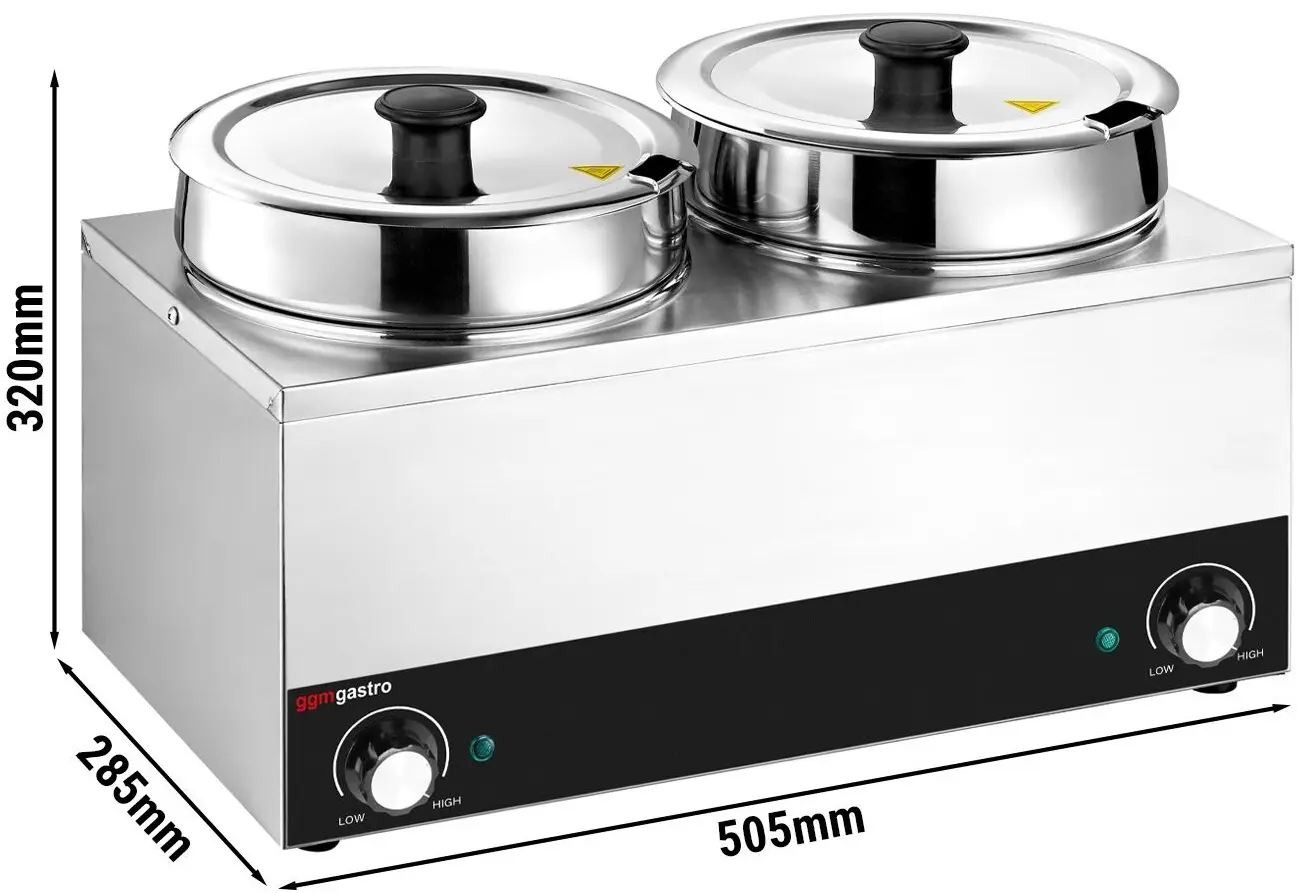 Marmita pentru supe GGM Gastro BHPV65-2 (Inox/Black) - 7