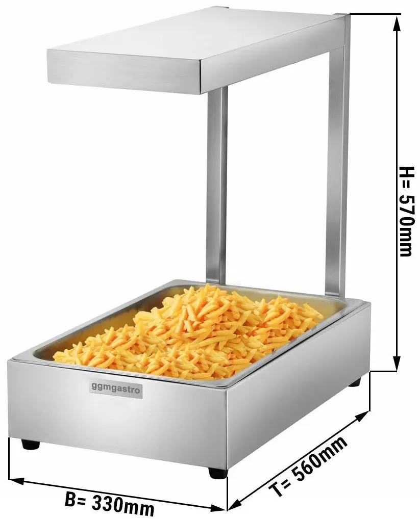 Incalzitor pentru preparate cu lampa calda GGM Gastro SPWJ11 (Inox) - 3