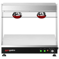 Incalzitor pentru preparate cu lampe calde GGM Gastro WHPV2 (Inox/Black) Thumb